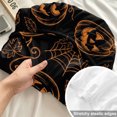 thumbnail image 4 of Twin Sze Fitted Sheet Set - Orange Pumpkins Halloween 2 Piece Bedding Sets 16" Deep Pocket Fitted Sheet with 1 Pillowcase, Autumn Botanical Black Brushed Microfiber Hotel Luxury Bed Sheets, 4 of 9