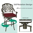 thumbnail image 2 of VIVIJASON 10-Piece Outdoor Bar Set, All Weather Cast Aluminum Patio Bar Furniture with 8 Cushioned Swivel Bar Stools, Large 64" Square Patio Bar Height Table with Detachable Lazy Susan, 2 of 7