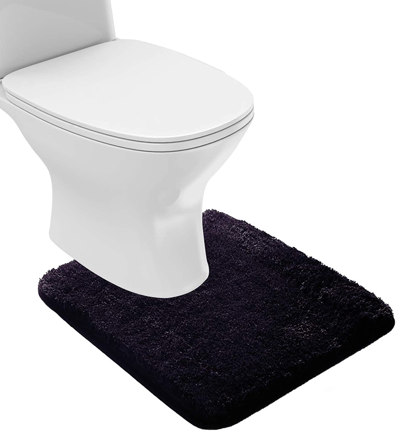 Bathroom Contour Rug Non Slip Bath Mat Water Absorbent Soft Microfiber  Shaggy Bathroom Mat Machine Washable Bath Rug for Bathroom Thick Plush U  Shape Toilet Rug (20 x 24, Hunter Green) | Walmart Canada