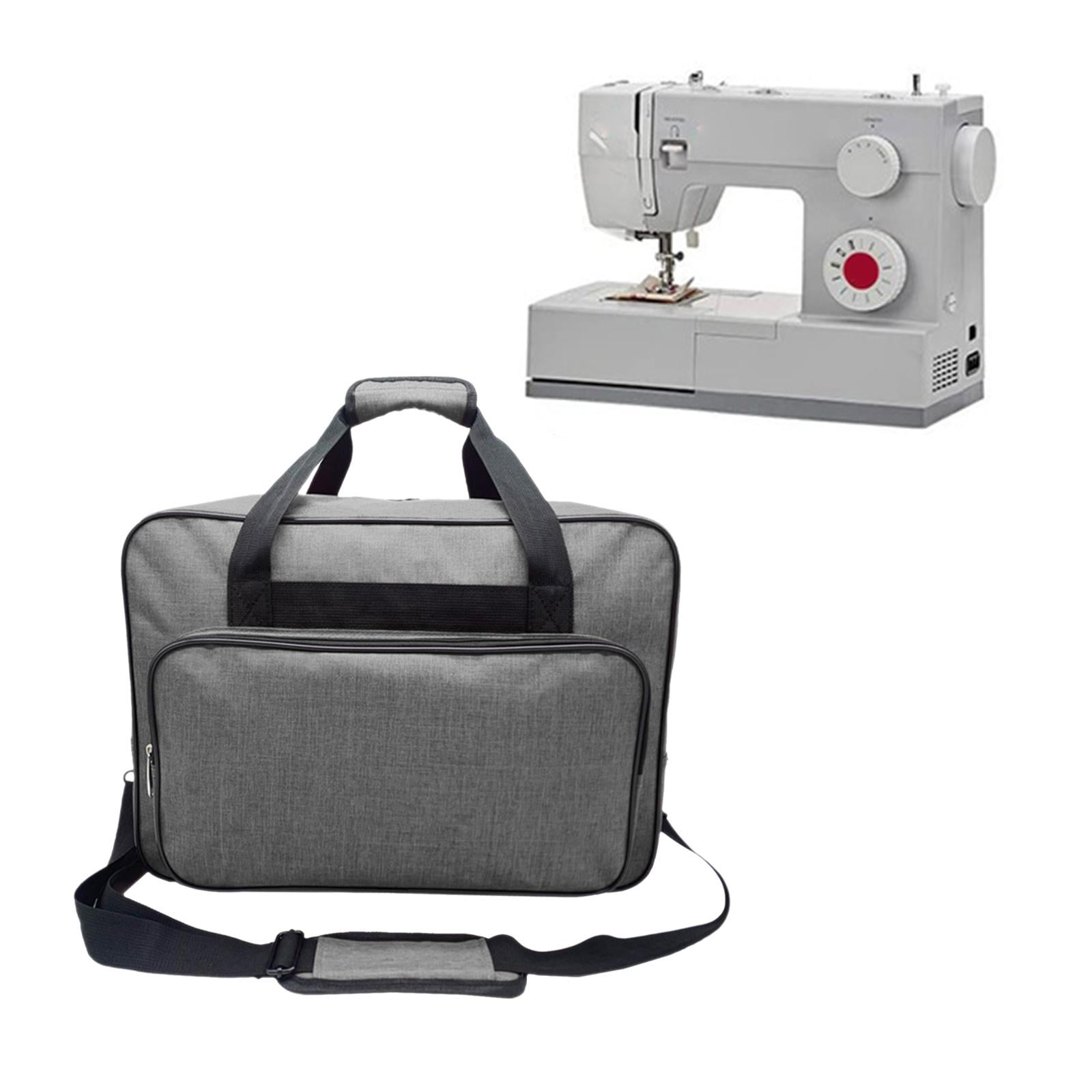 Crutello Sewing Machine Case - Universal Sewing Machine Carrying Bag with  Storage Pockets Compatible with Serger Sewing Machines Measuring 13.75 x 12  x 13.5 Gray