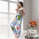 thumbnail image 5 of Balery Colorful Koi Fish Pantalones de pijama para mujer, pijamas ultraligeros, pantalones de estar por casa-Large, 5 of 6