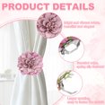 thumbnail image 3 of Clip de Cortina de Flores Uxcell 2PCS, Sujetadores Decorativos para Cortinas de Ventana, Hebillas Decorativas para Cortinas de Ventana para Decoración de Oficina en Casa, Púrpura Claro, 3 of 6