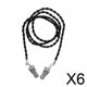 thumbnail image 1 of 6x Clip Para Sujetar Baberos Correa Para El Cuello Servilletero Portátil Cordón Para Personas Mayores Negro, 1 of 8