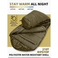 thumbnail image 3 of Warm Washable 3–4 Season Mummy Sleeping Bag for Adults – 15–45 ℉ , Long Size, Green, Compressible, Polyester, 3 of 7