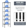 thumbnail image 5 of NiamVelo Black Adjustable 6-Tier Wire Metal Shelving Unit, 5 of 9