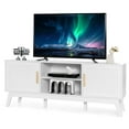 thumbnail image 1 of Giantex Meuble Télé en Rotin, Centre de Divertissement avec Armoire de Rangement et Tablette Réglable Console Multimédia, 1 of 10