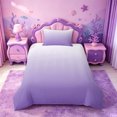 thumbnail image 2 of meiyoeat Modern Abstract Aesthetic Twin Duvet Cover,Purple Ombre Print Twin Bedding For Girl,Reversible,2-Piece,1 Duvet Cover and 1 Pillowcase, 2 of 6
