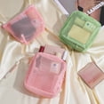 thumbnail image 5 of Bolsa de cosméticos de malla cuadrada, bolsa de almacenamiento de cosméticos portátil para lápiz labial con cremallera, bolsa de almacenamiento de artículos diversos multiusos, bonita funda para estu, 5 of 5