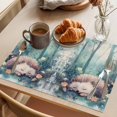 thumbnail image 3 of Spring Hedgehog Green Placemats Set of 4 Botanical Forest Flower Leaf Place Mats Indoor Wipeable Table Mats Washable Cloth Dining Table Placemats for Kitchen Holiday Party Home Decor 13x19 Inch, 3 of 9