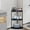 Black, variant on Konghyp Household Toilet Corner Storage Rack, Bathroom Shelves, Floor Type Organizer, Kitchen Crevice Shelf, Efficient Space Utilization, Durable Stainless Steel, Removable Roller System