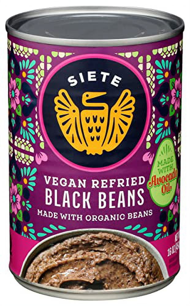 Siete Family Foods Refried Black Beans, 16 OZ