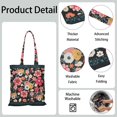 thumbnail image 4 of Rustic Style Nordic Stripes Fabric Shopping Bag - Machine Washable Eco-Friendly Foldable Tote, 4 of 6