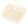 thumbnail image 3 of Flynix Rabbit Litter Box Easy to Clean Potty Tray for Dwarf Rabbit Galesaur Ferrets Beige, 3 of 10