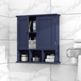 thumbnail image 6 of Blue Bathroom Cabinet,Bathroom Wall Cabinet with 2 Door Adjustable Shelves,Over The Toilet Storage Cabinet,Bathroom Cabinet Wall Mounted,Medicine Cabinets for Bathroom Laundry Room Kitchen, 6 of 18