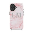 thumbnail image 1 of Personalised Cotton Candy Marble Initials iPhone 16 Case,iPhone 16 Pro Max, 1 of 4