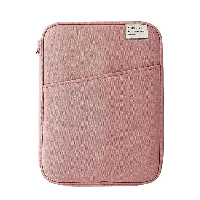 pitrice 1/2/3 Tablet Sleeve Bag Laptop Pouch Multi Pockets Computer Notebook Keyboard Storage Charging Cable Organizer Office Travel Pink 13.3-14inch 1 Pc