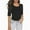 Black, variant on Rezuofi 2 Pcs Women's Basic Round Neck Plain Half-Sleeve Tee Casual Fitted T Shirt