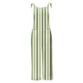 thumbnail image 5 of Kaemgyyd Women Summer Sleeveless Jumpsuit Casual Stripes Beach Bib Overalls Loose Spaghetti Strap Wide Leg Romper with Pockets, 5 of 5