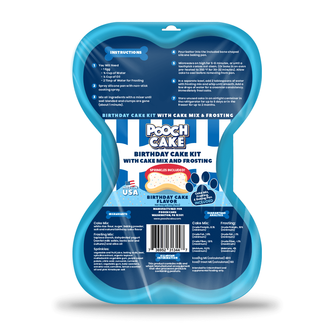 Pooch Cake Dog Birthday Kit with Sprinkles- Birthday Cake Flavor
