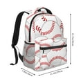 thumbnail image 2 of Xecao Baseballs Backpack, a stylish and functional choice for both men and women, is the perfect basic bookbag for college, work, or travel, 2 of 5