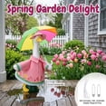 thumbnail image 2 of Liamobondopolis Cheerful Floral Rainy Day Porch Goose Outfit with Umbrella for 23 Inch Figurine Front Porch and Spring Decor, 2 of 6