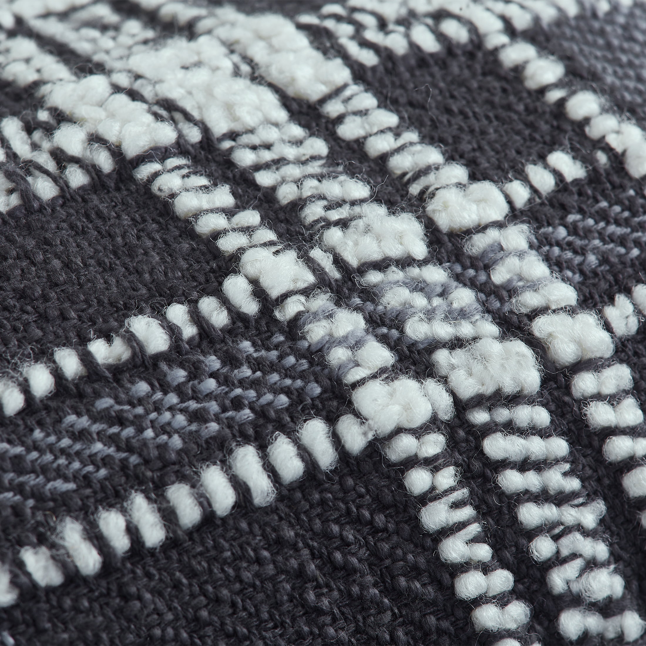 Better Homes & Gardens 14" x 20" Lulu Black Plaid Cotton Rich Decorative Pillow