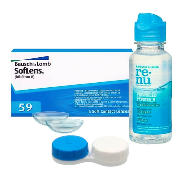 Lentes De Contacto BAUSCH + LOMB Soflens 59 6 Piezas Reemplazo Mensual Miopía 6.50