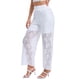 thumbnail image 4 of Pincandy Women's High Waist Lace Wide Leg Casual Pants, Loose Fit, Elastic Waistband, Daily & Party Wear, 4 of 6