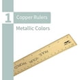 thumbnail image 2 of Mr. Pen- Stylish Metal Ruler, 12", Copper, Imperial & Metric Measurements, Metric Metal Ruler Set, mm Ruler Metal Rulers, 2 of 8