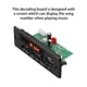 thumbnail image 3 of Inteprter Módulo decodificador DC6V-12V 2x25W amplificador de grabación MP3 placa amplificadora multifuncional Auto Audio grabador electrónico Cables de audio/vídeo Negro, 3 of 6