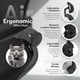 thumbnail image 2 of Silla de oficina Oline ErgoAir ergonómica ajustable lumbar negra, 2 of 8