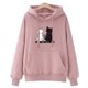 thumbnail image 4 of mujer moda caliente tops otoño invierno casual abrigo con capucha suelta sudadera gato patrón jersey sudadera, 4 of 4