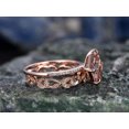 thumbnail image 4 of HeartsAndYou 1.81ct Natural Peach Morganite Engagement Ring 14k SOLID Rose Gold Bridal Set, 4 of 9