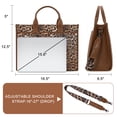thumbnail image 5 of Wrangler Laptop Bag for Women 15.6 Inch Vintage Work Messenger Bag for Business Briefcase Handbag with Adjustable Shoulder Strap, Leopard, 5 of 7