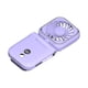 thumbnail image 5 of Ventilador pequeño, miniventilador portátil, recargable, compacto, plegable, con clip para la cintura, para maquillaje, dormitorio, hogar, oficina, Púrpura, 5 of 9