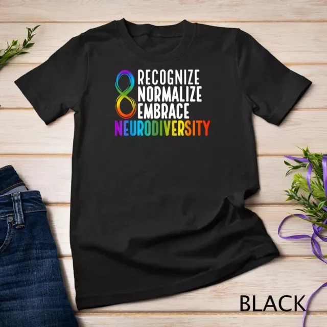 T-Shirt Unisexe Neurodiversity Rainbow Infinity pour Femmes et Hommes P-5TG