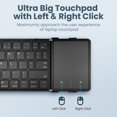 ZNGPNG TriFolding Wireless Keyboard with Touchpad Rechargeable
