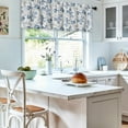 thumbnail image 4 of Kitchen Valance Curtains Sets, Sheer Kitchen Curtains, Short Half Curtains for Kitchen Windows, Blue Grey Modern Floral Kitchen Curtains Valance for Cafe Living Room Window Decor, Floral, 4 of 5