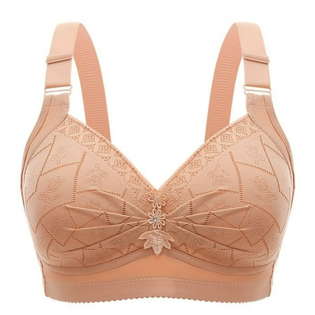 

amlbb Savings Clearance 2023 Women s Plus Size Bra Sexy Comfortable Large Non-ring Side Wrap Bra Large Chest Show Small Bra Bra