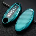 thumbnail image 1 of Car Key Fob Cover Case Protector TPU Carbon Fiber Remote Car Key Fob Case Cover Holder Shell For Nissan Infiniti, 1 of 12