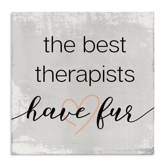 Stupell Industries Rustic Lodge Best Therapists have Fur Canvas Art, 17 x 17, by Lil' Rue