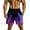 Purple, variant on ZCFZJW Summer Swim Trunks for Men 3D Tie Dye Flame Print Bathing Suit Casual Drawstring Elastic Waist Beach Board Shorts Quick Dry Swimsuit with Pockets Green XXL