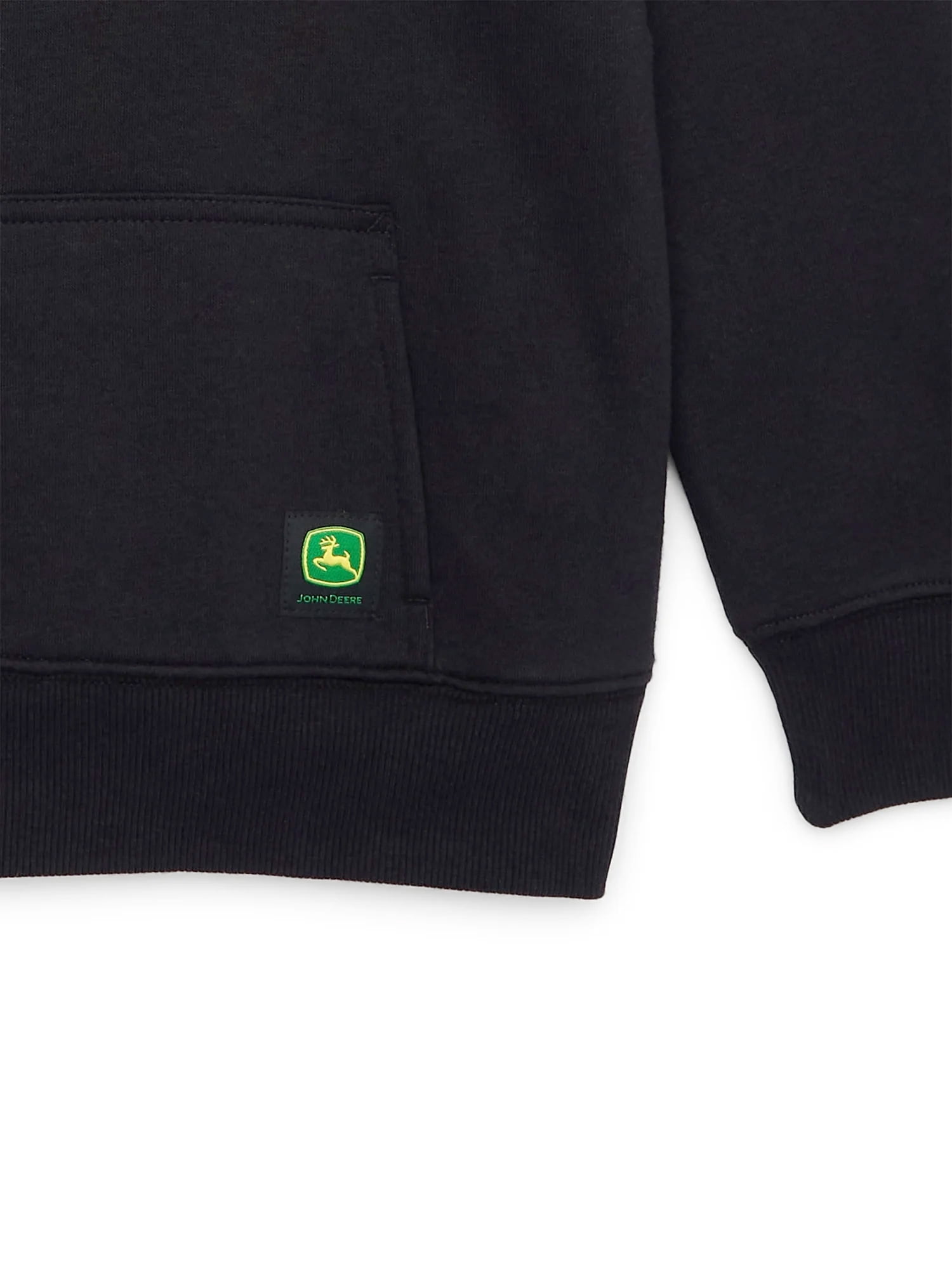 John Deere Boy's Embossed Fleece Graphic Pullover Hoodie, Black, Sizes 4-18