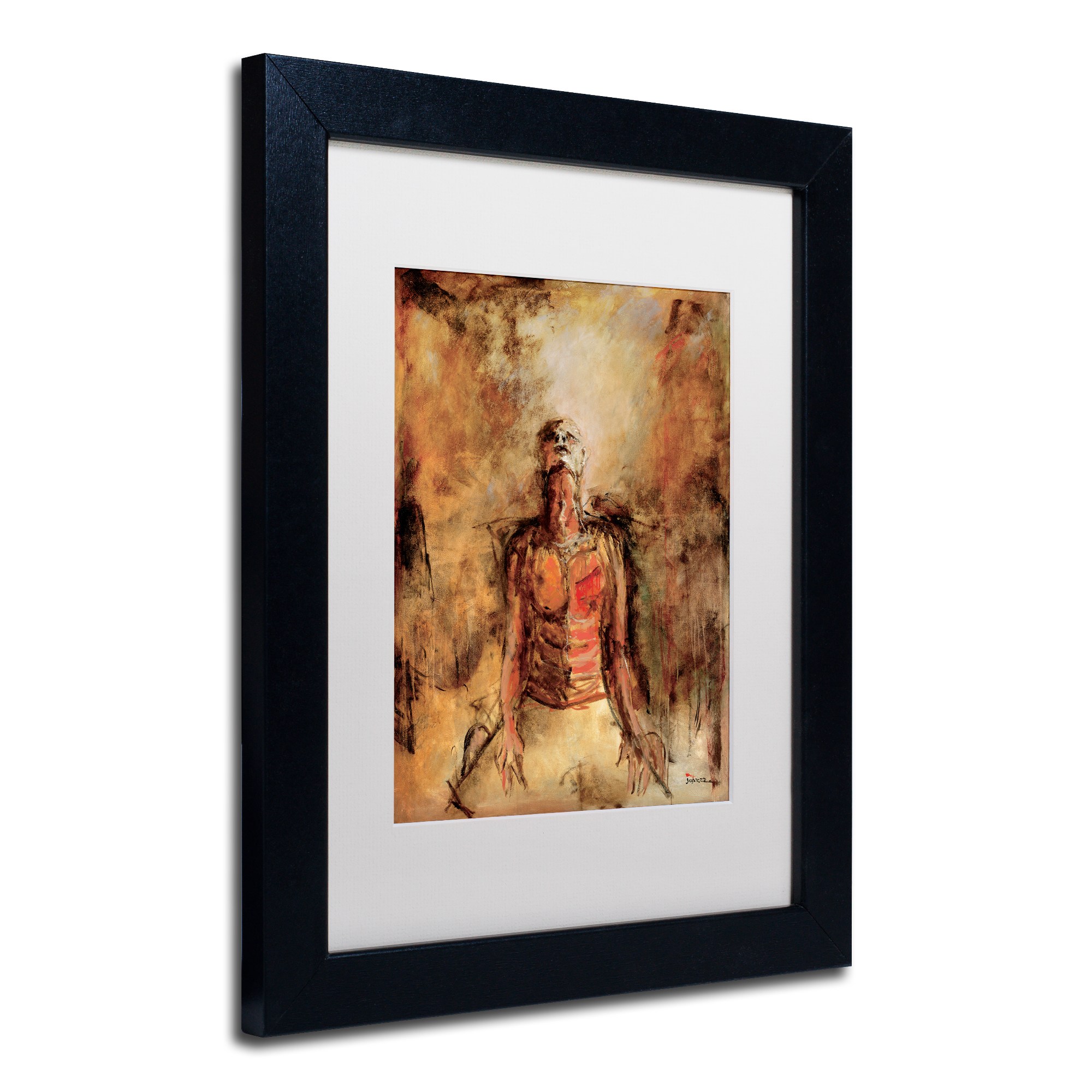 Trademark Fine Art "Totally Surrender" Canvas Art by Joarez, White Matte, Black Frame