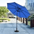 thumbnail image 2 of WestinTrends Paolo 9 Ft Patio Umbrella with Base Included, Market Table Umbrella with with 30 Pound Solid Round Concrete Base, Royal Blue, 2 of 8
