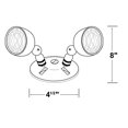 thumbnail image 2 of Nicor Lighting RHWP2 7.2 Watt Dual Head Outdoor Emergency Remote Lamp Fixture, 2 of 2