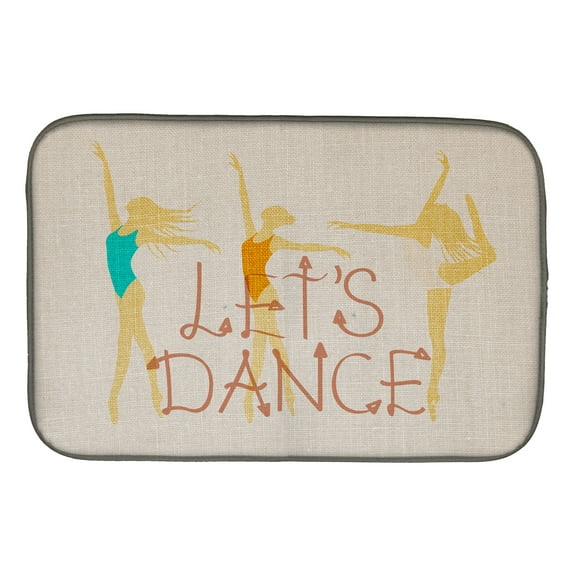 Let's Dance Linen Light Dish Drying Mat