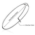 thumbnail image 4 of UPINS 60 Pcs Expandable Bangle Bracelets Adjustable Wire Bracelets, Blank Bangles for DIY Jewelry Making, 4 of 4