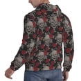 thumbnail image 6 of Fotbe Men's Hoodie with Skull and Red Roses Pattern - Kangaroo Pocket Pullover Hooded Sweatshirt, Perfect for Daily Wear, Travel, and Home-4X-Large, 6 of 7