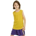 thumbnail image 5 of 6 Pack Boys Youth Kids Mesh Athletic Quick Dry Tank Top Sleeveless T Shirts Moisture Wicking (Age 4-18), 5 of 7